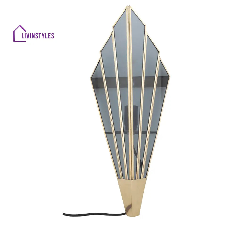 Triangular Abstract Luxe Wall Lamp With Black Glass