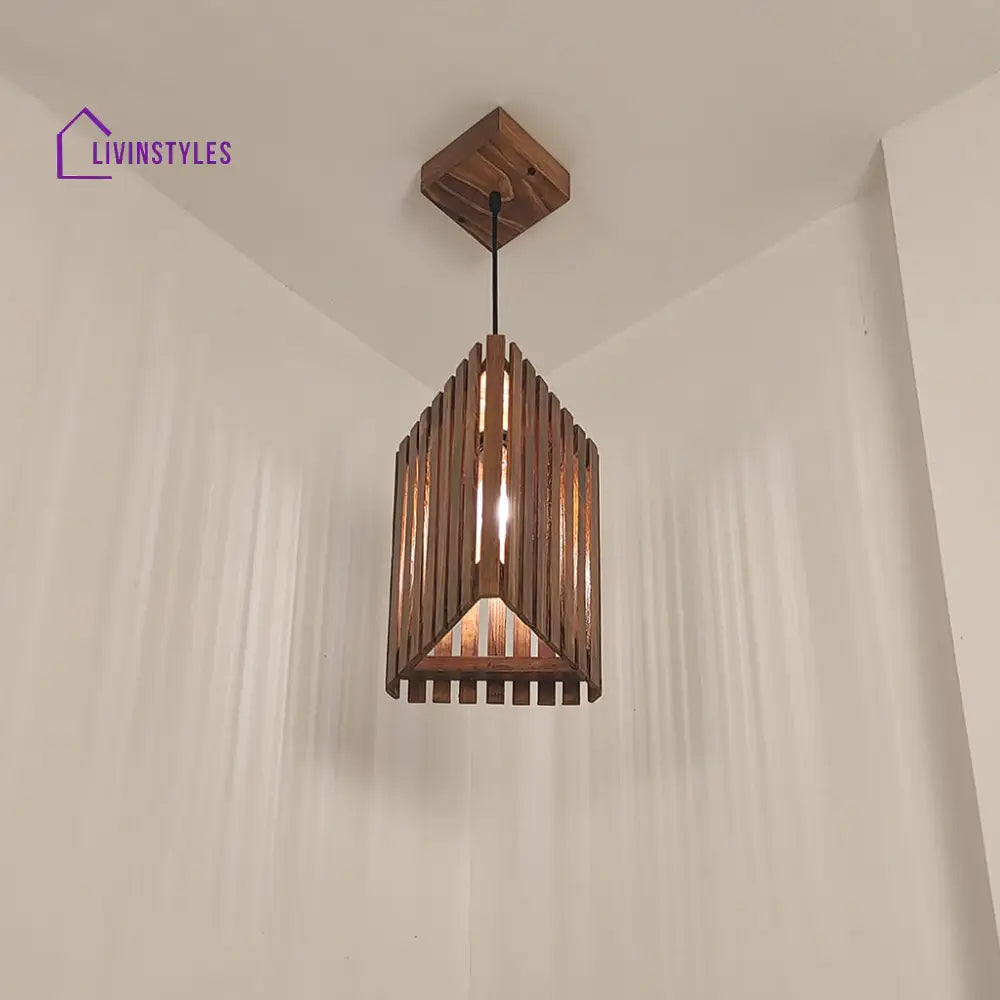 Trika Brown Wooden Single Hanging Lamp Lamps