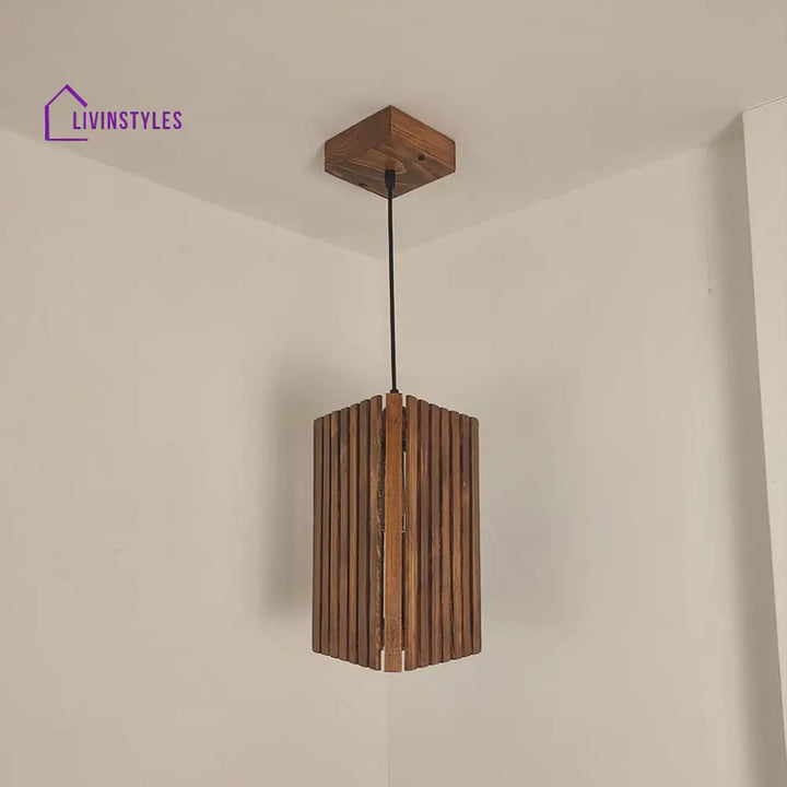 Trika Brown Wooden Single Hanging Lamp Lamps