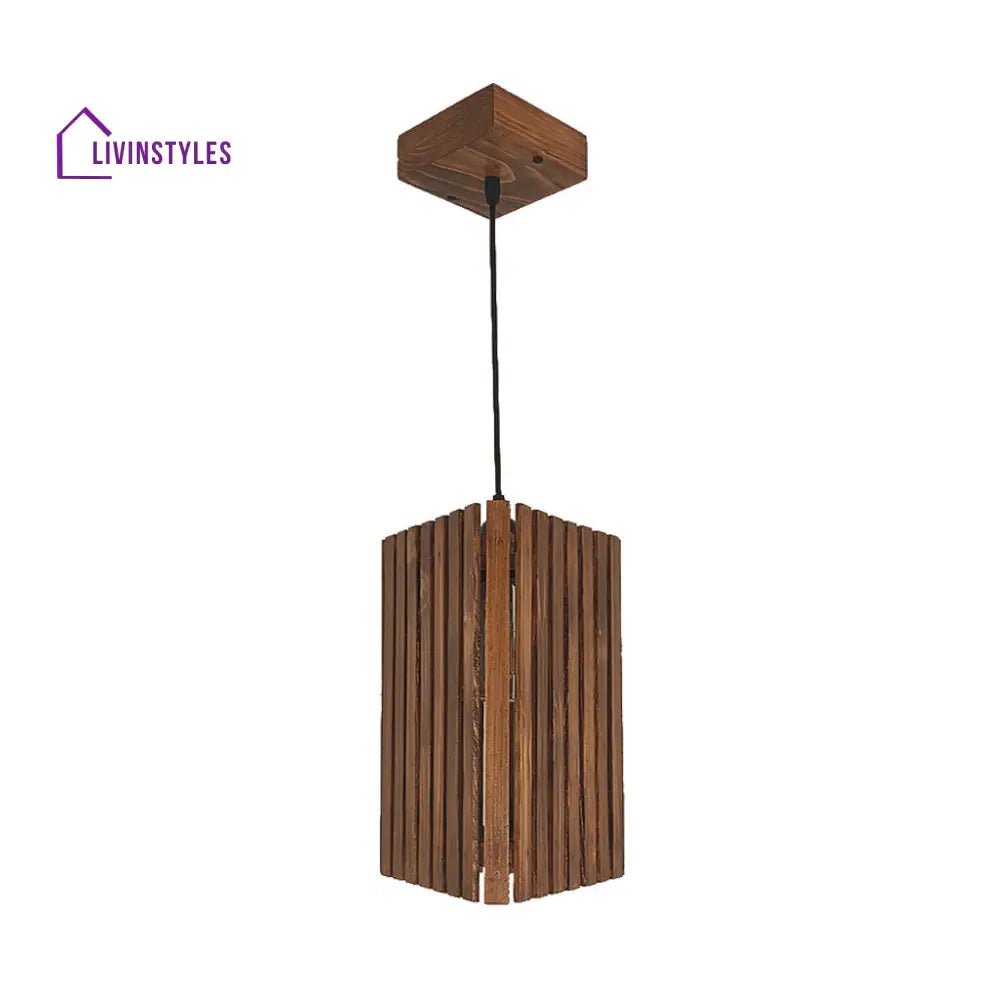 Trika Brown Wooden Single Hanging Lamp Lamps