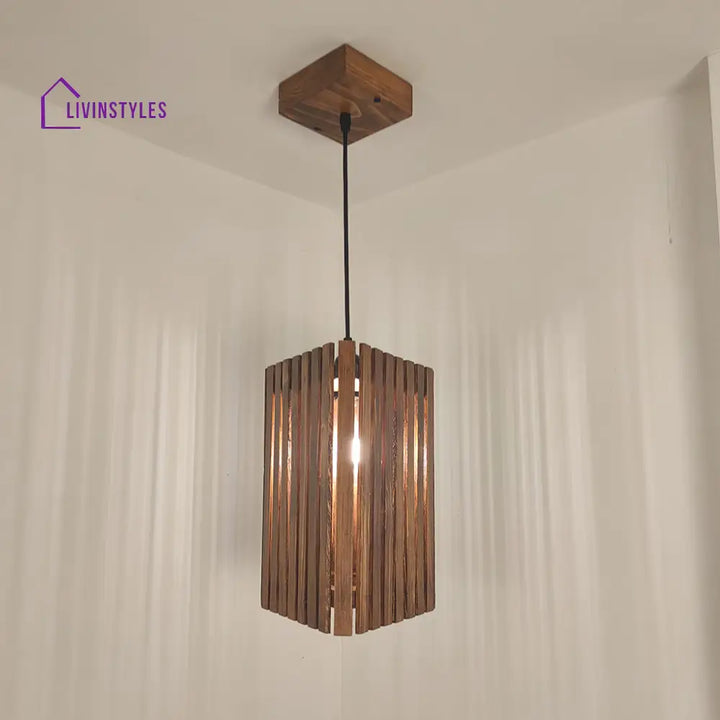 Trika Brown Wooden Single Hanging Lamp Lamps