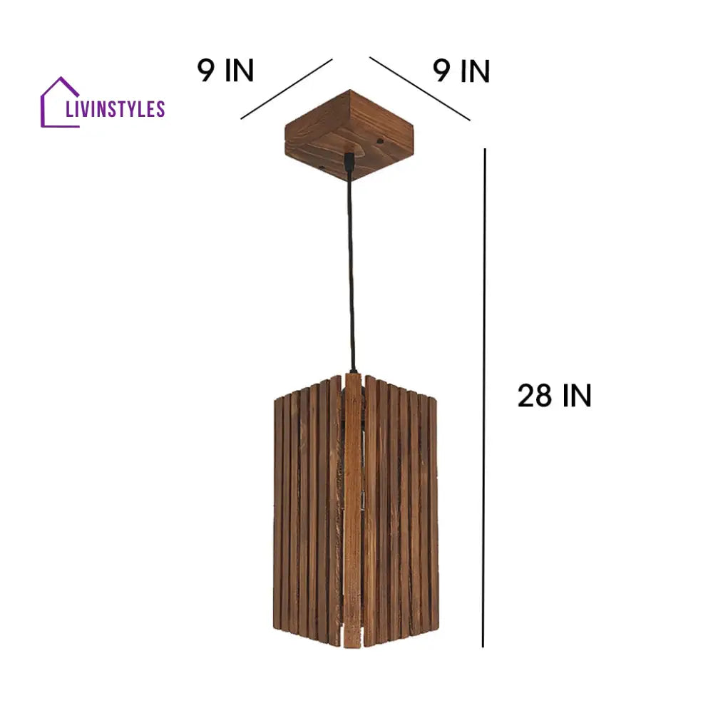 Trika Brown Wooden Single Hanging Lamp Lamps