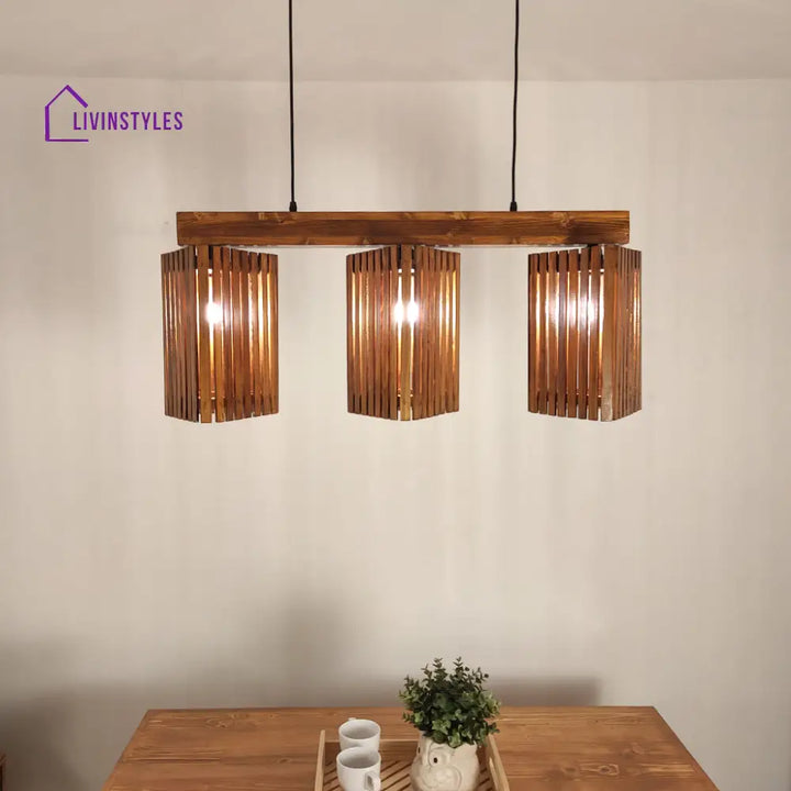 Trikona Brown 3 Series Hanging Lamp Lamps