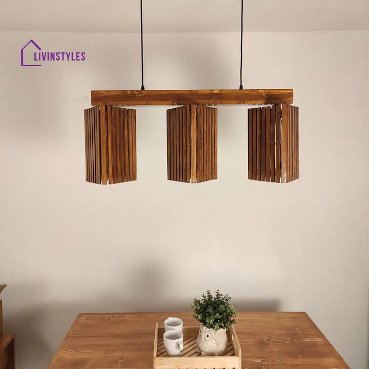 Trikona Brown 3 Series Hanging Lamp Lamps