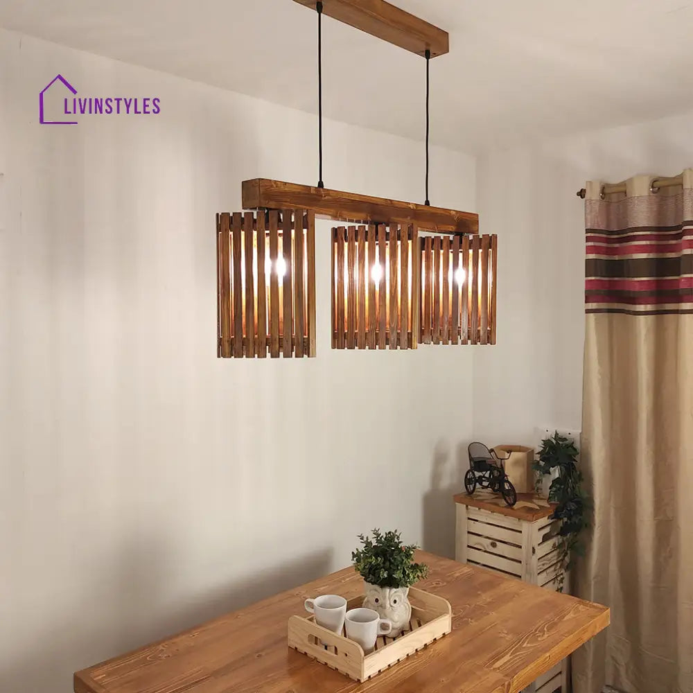 Trikona Brown 3 Series Hanging Lamp Lamps