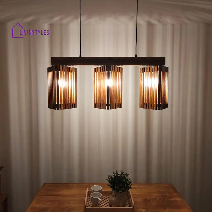 Trikona Brown 3 Series Hanging Lamp Lamps