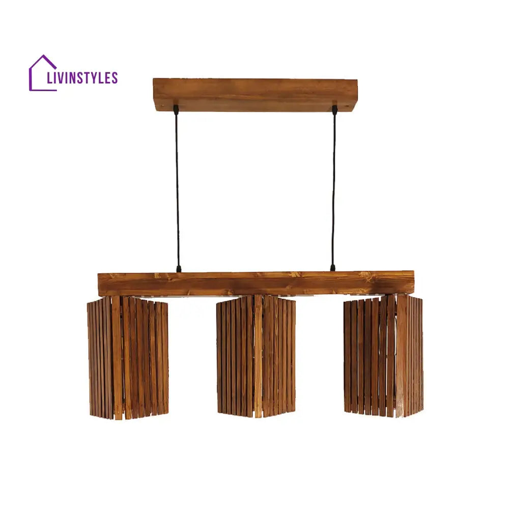 Trikona Brown 3 Series Hanging Lamp Lamps