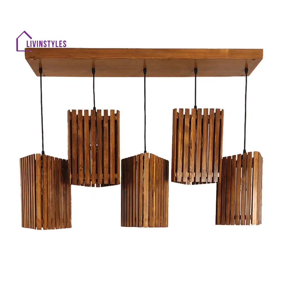 Trikona Brown 5 Series Hanging Lamp Lamps