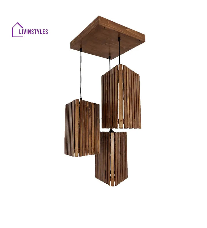 Trikona Brown Cluster Hanging Lamp Lamps