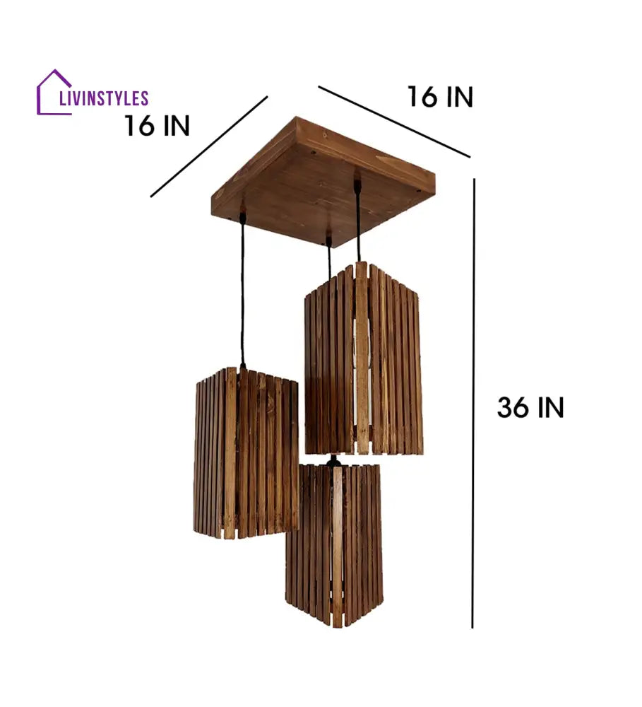 Trikona Brown Cluster Hanging Lamp Lamps