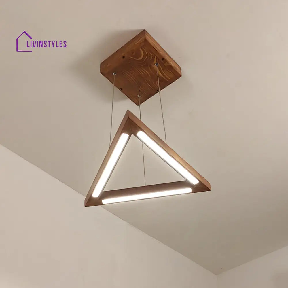 Trine Brown Triangular Led Hanging Lamp Lamps