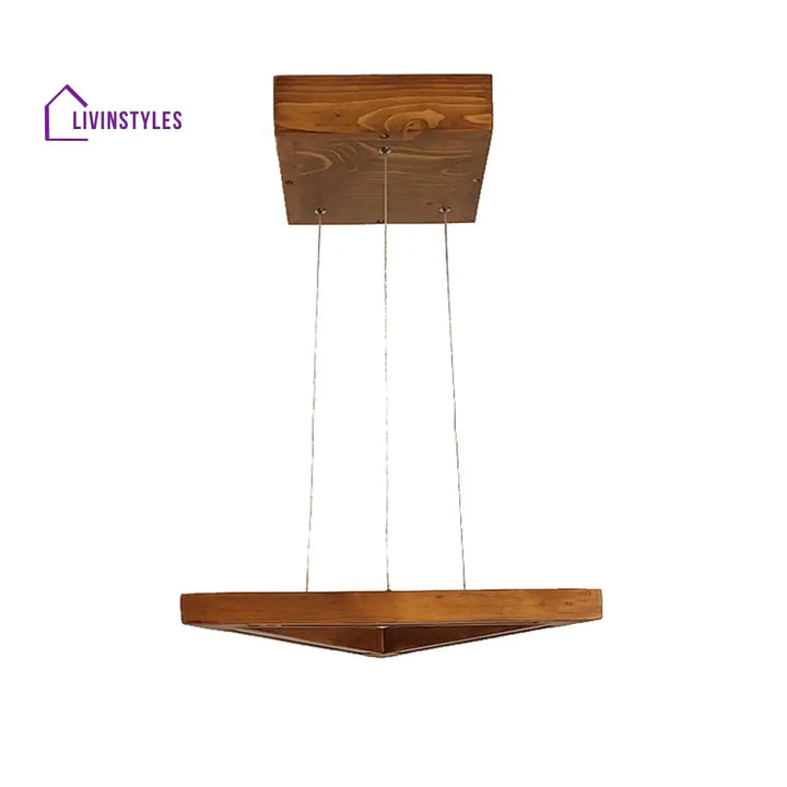 Trine Brown Triangular Led Hanging Lamp Lamps