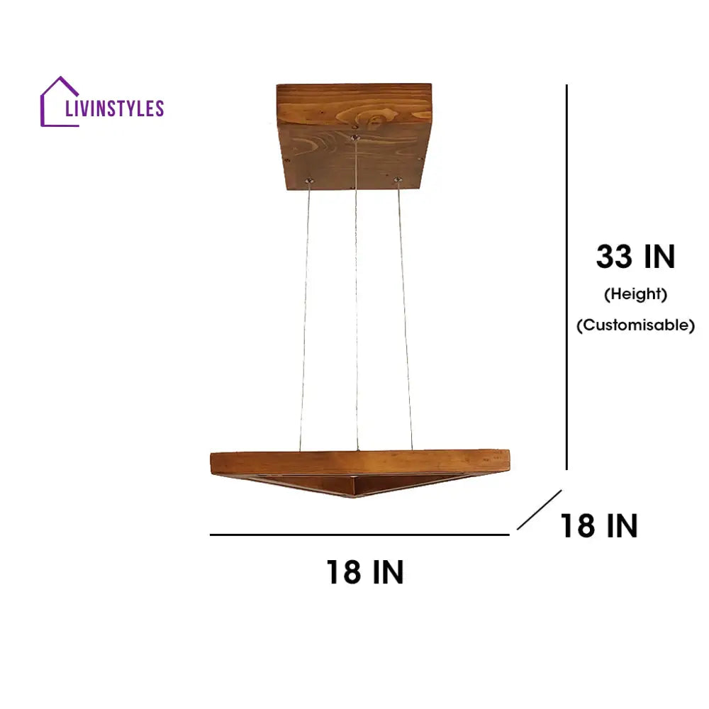 Trine Brown Triangular Led Hanging Lamp Lamps