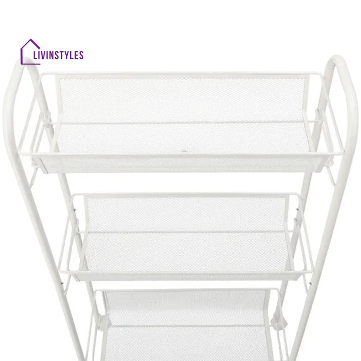 Tserena White Kitchen Trolley