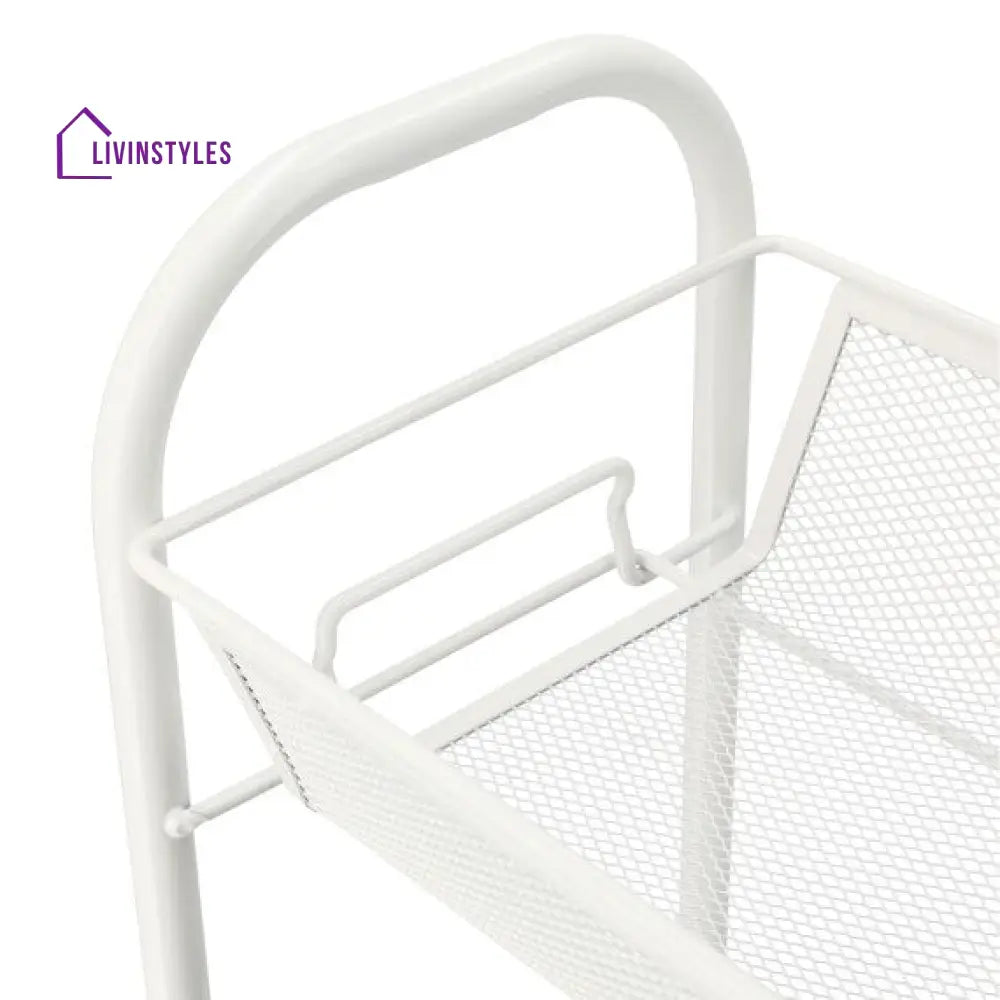 Tserena White Kitchen Trolley