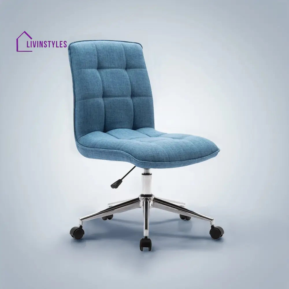 Tufted Upholstered Home Office Chair Blue Furniture