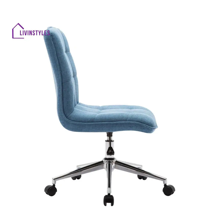 Tufted Upholstered Home Office Chair Blue Furniture