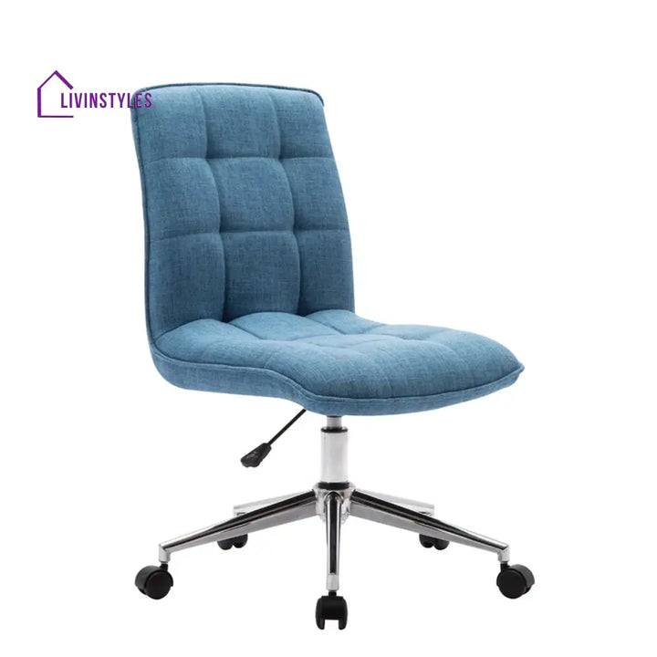 Tufted Upholstered Home Office Chair Blue Furniture