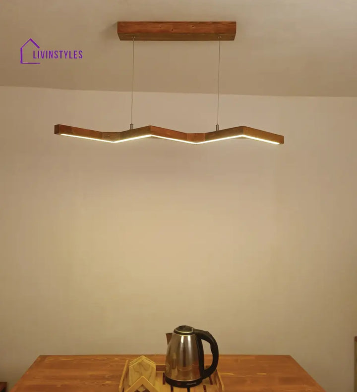 Twist 36 Brown Wooden Led Hanging Lamp Lamps