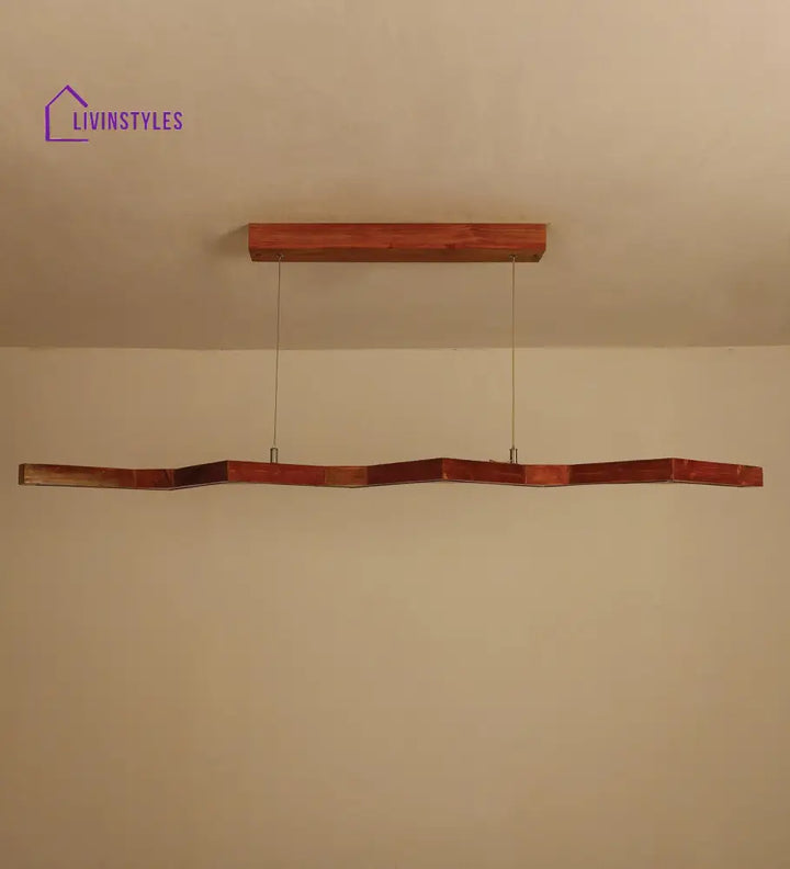 Twist 48 Brown Wooden Led Hanging Lamp Lamps