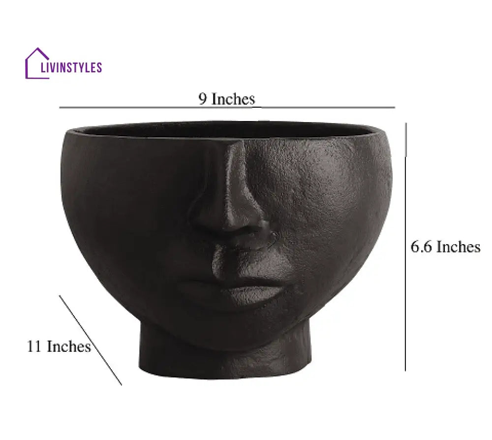 Two Face Vase Black