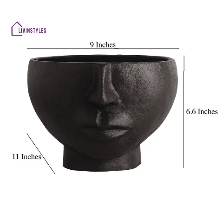 Two Face Vase Black