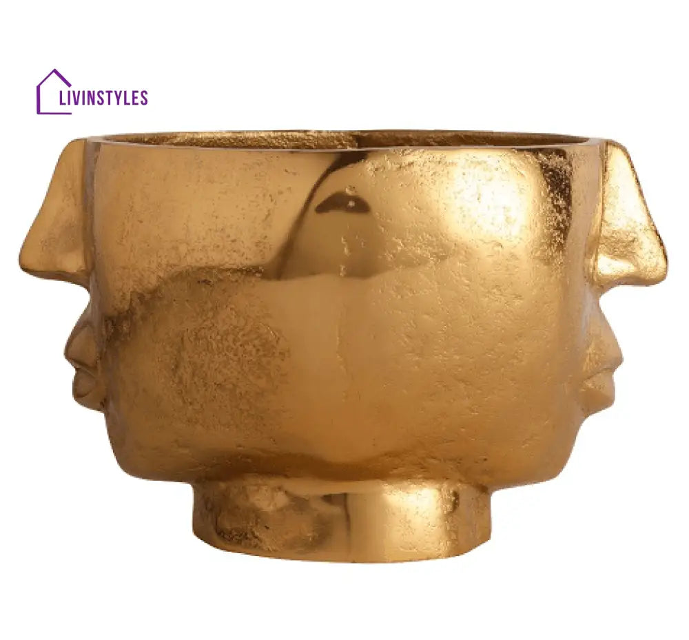 Two Face Vase Gold