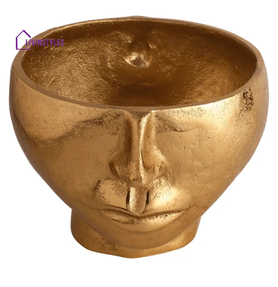 Two Face Vase Gold