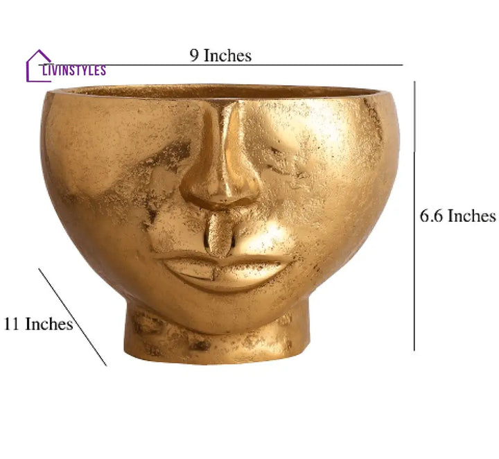 Two Face Vase Gold