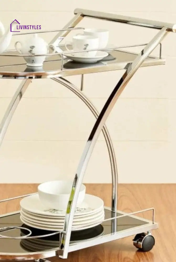 Two Tier Trolley With A Unique Design (Iron) Serveware