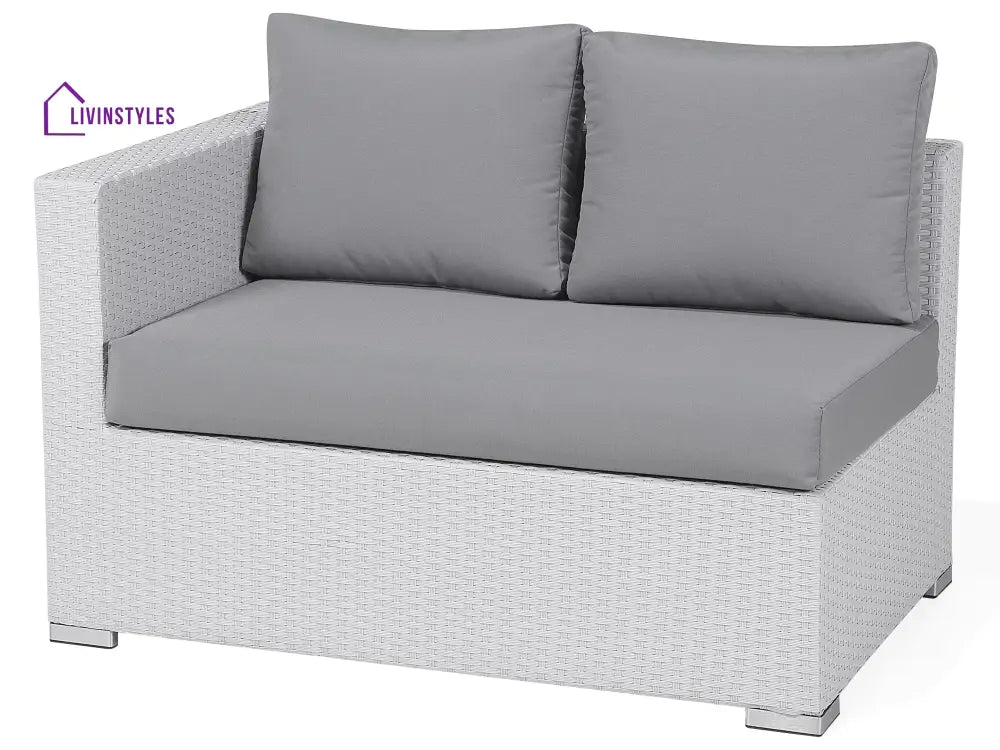 Unnati Outdoor Sofa Set 8 Seater | Single And 2 Center Table (White + Grey) Sets