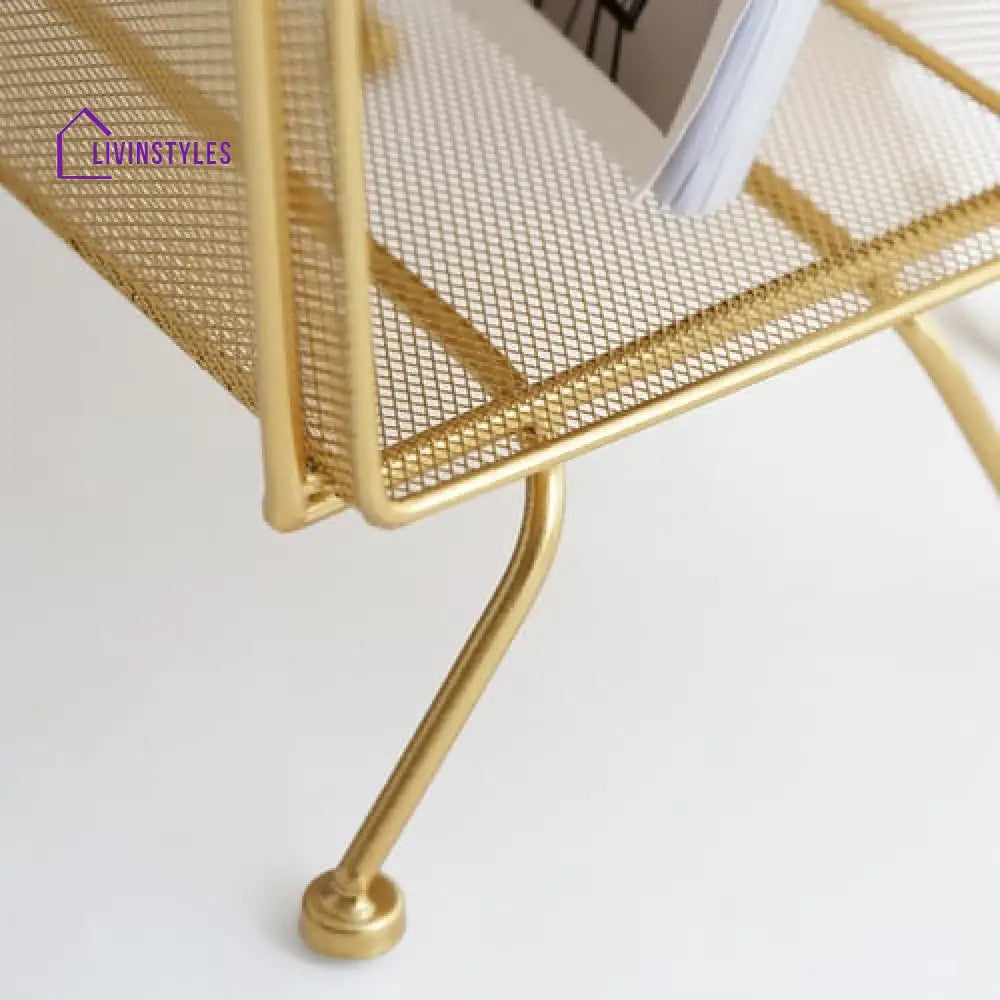 Vandana Bookshelf Metal Gold Bookcase