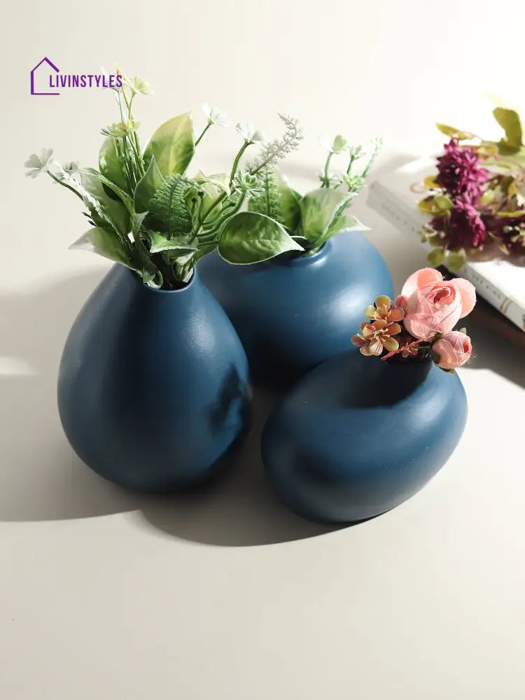 Varys Trio Blue Vase Set