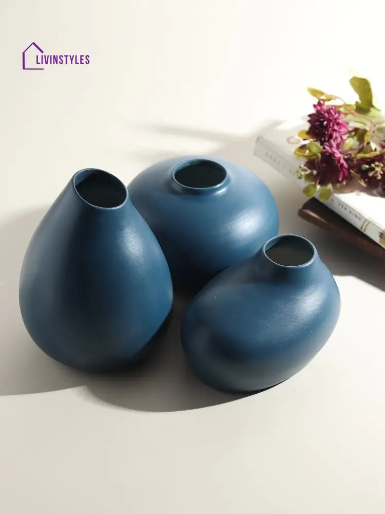 Varys Trio Blue Vase Set