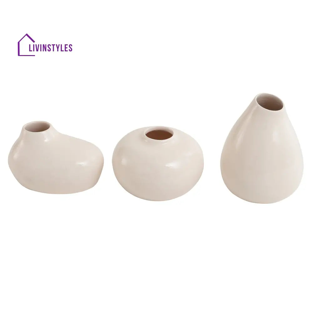 Varys Trio White Vase Set