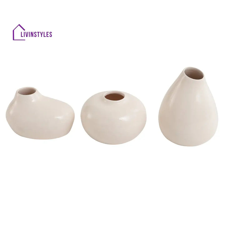 Varys Trio White Vase Set