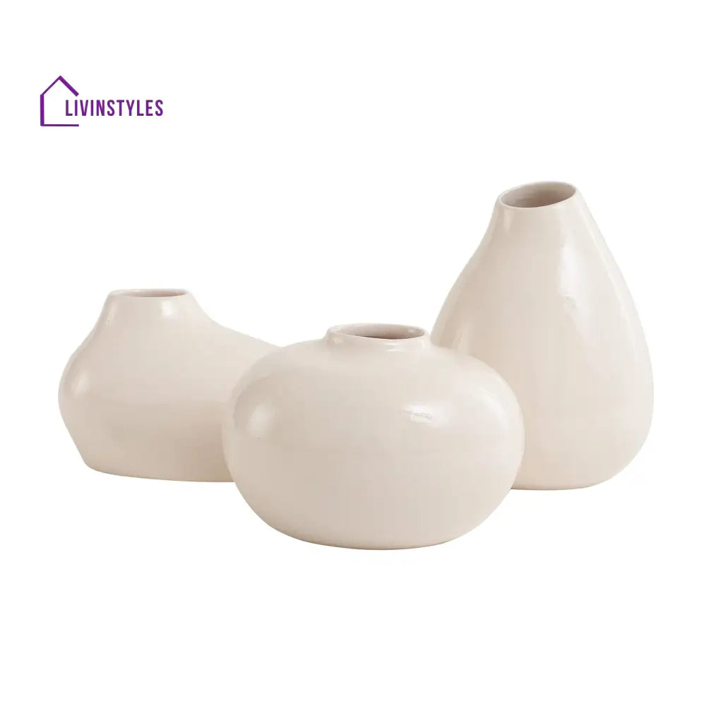 Varys Trio White Vase Set