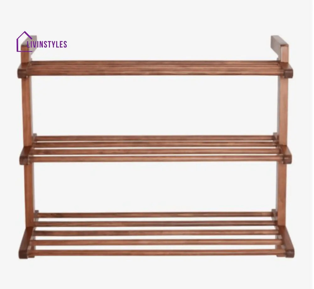 Vasilii Wooden 3-Tier Shoe Rack Shoe Racks