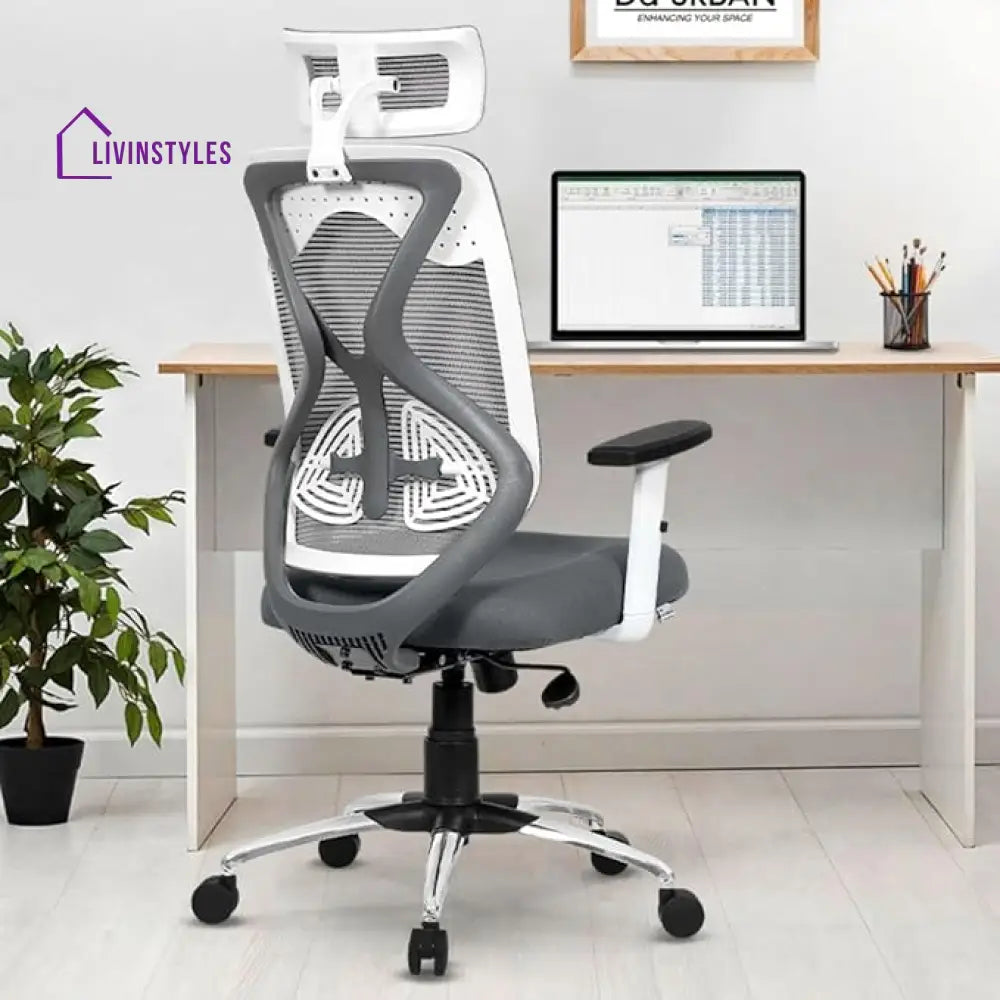 Vedica Office Chair High Back Mesh Ergonomic Home Desk With 3 Years Warranty Adjustable Armrests