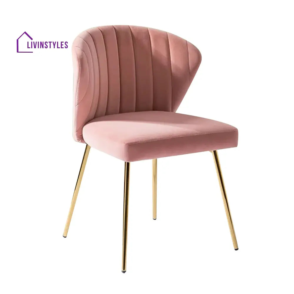 Velvet Accent Chair With Gold Legs Pink Furniture