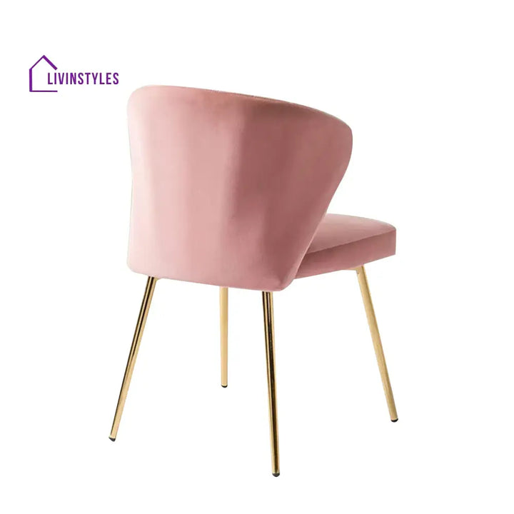 Velvet Accent Chair With Gold Legs Pink Furniture