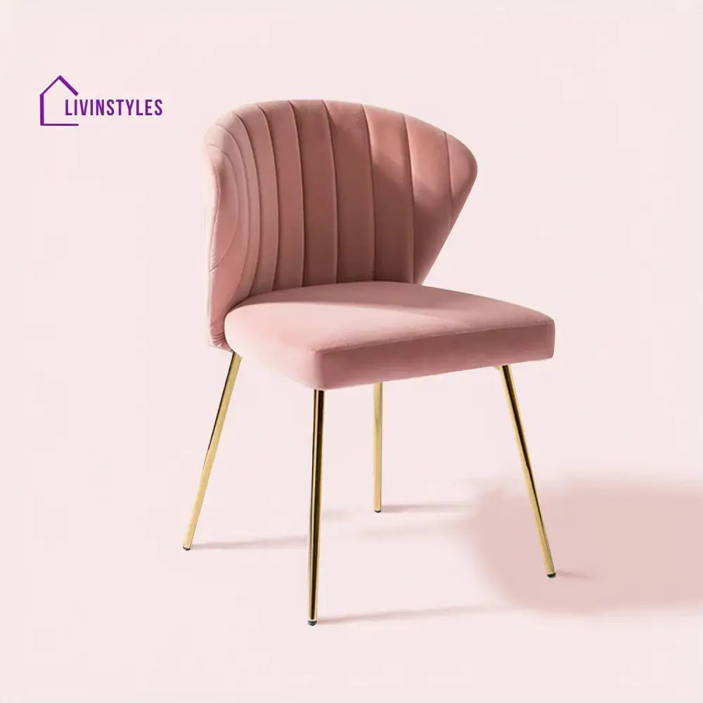 Velvet Accent Chair With Gold Legs Pink Furniture