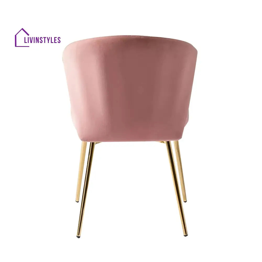 Velvet Accent Chair With Gold Legs Pink Furniture