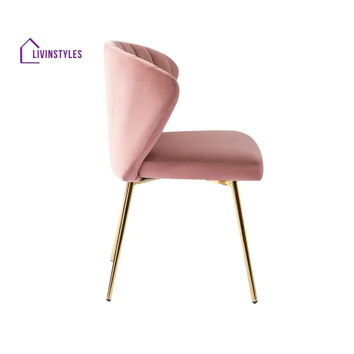 Velvet Accent Chair With Gold Legs Pink Furniture