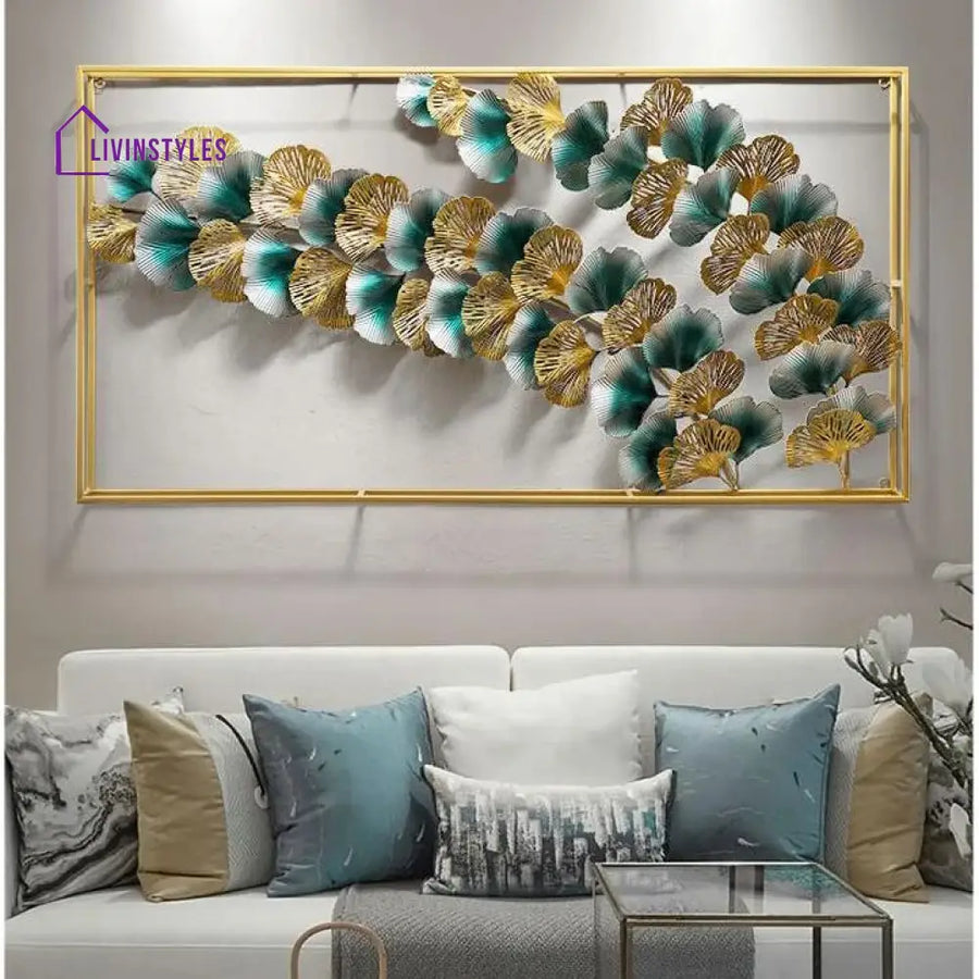 Venice Leaf Metal Golden Wall Art