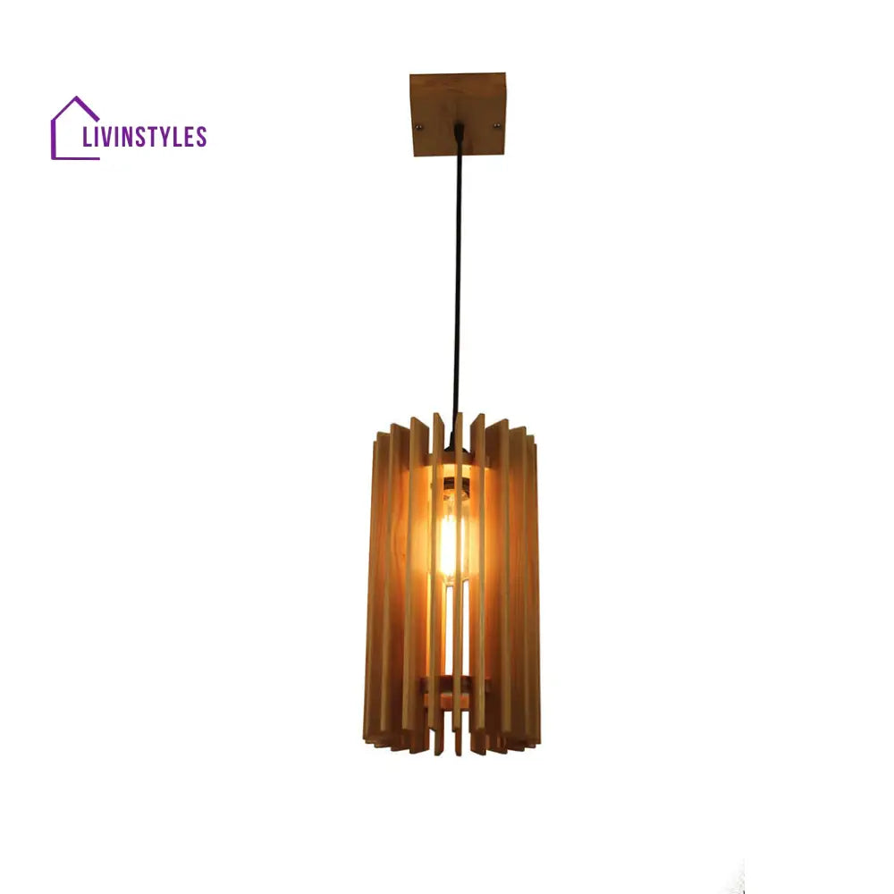 Ventus Beige Wooden Single Hanging Lamp Lamps