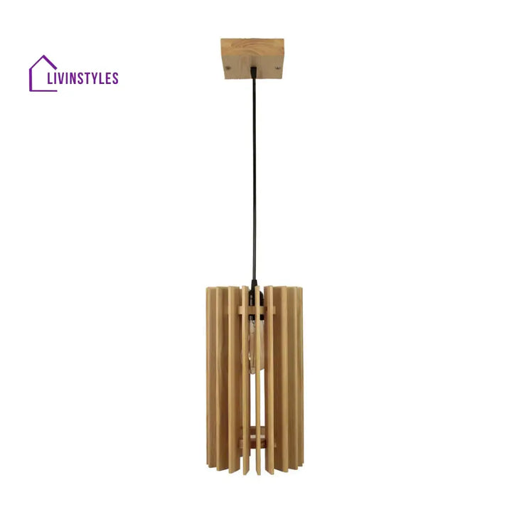 Ventus Beige Wooden Single Hanging Lamp Lamps