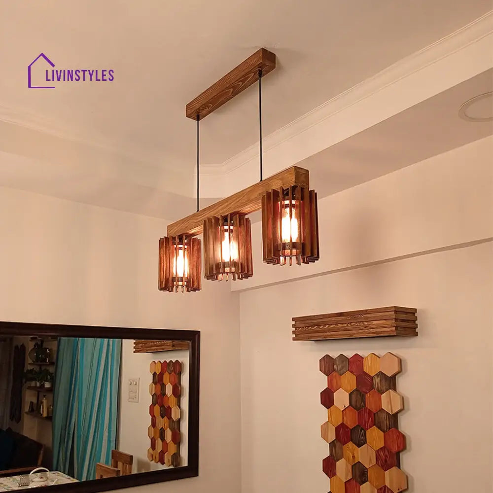 Ventus Brown Wooden Series Hanging Lamp Lamps