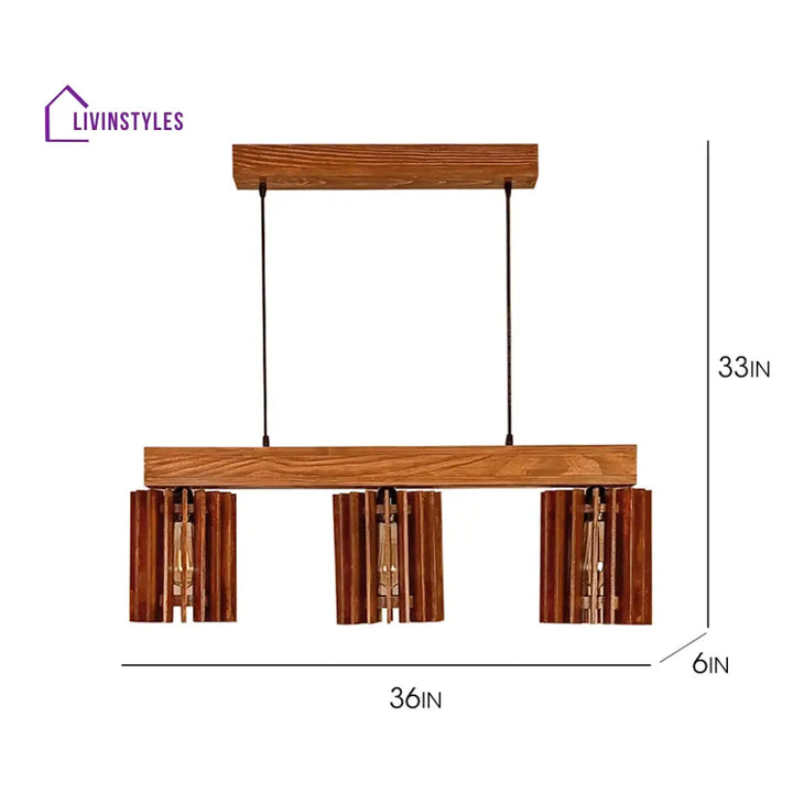 Ventus Brown Wooden Series Hanging Lamp Lamps