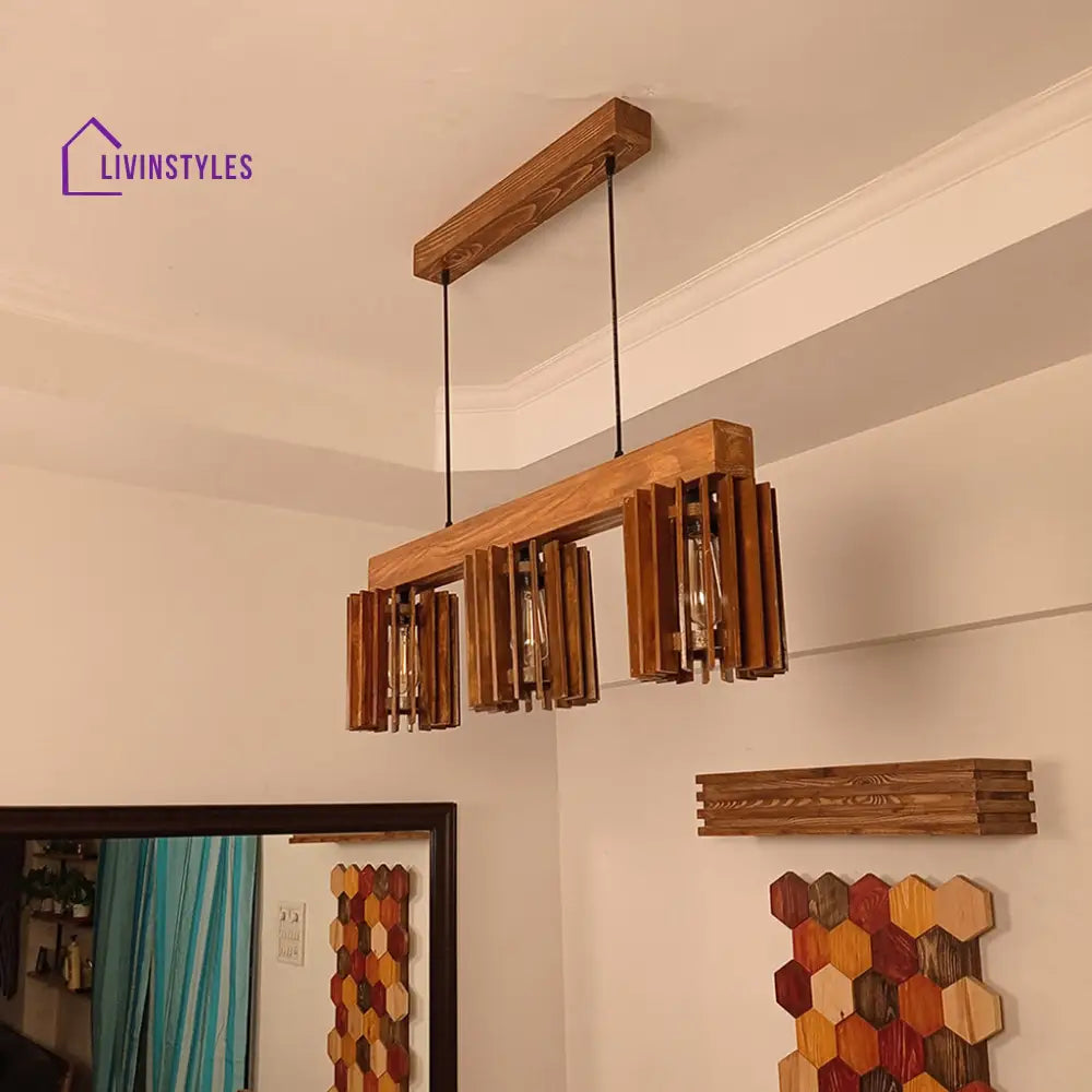 Ventus Brown Wooden Series Hanging Lamp Lamps